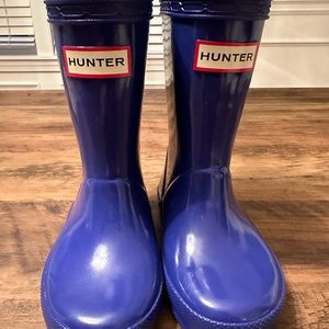 LIKE NEW! Kids Blue Hunter Boots US Size 7/8 UK 6